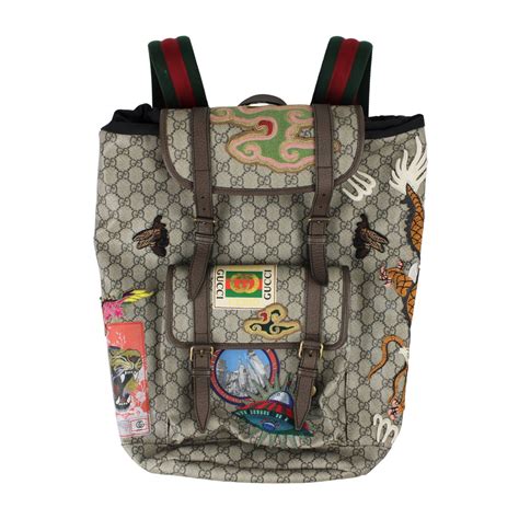 gucci backpack with embroidery replica|gucci signature backpack.